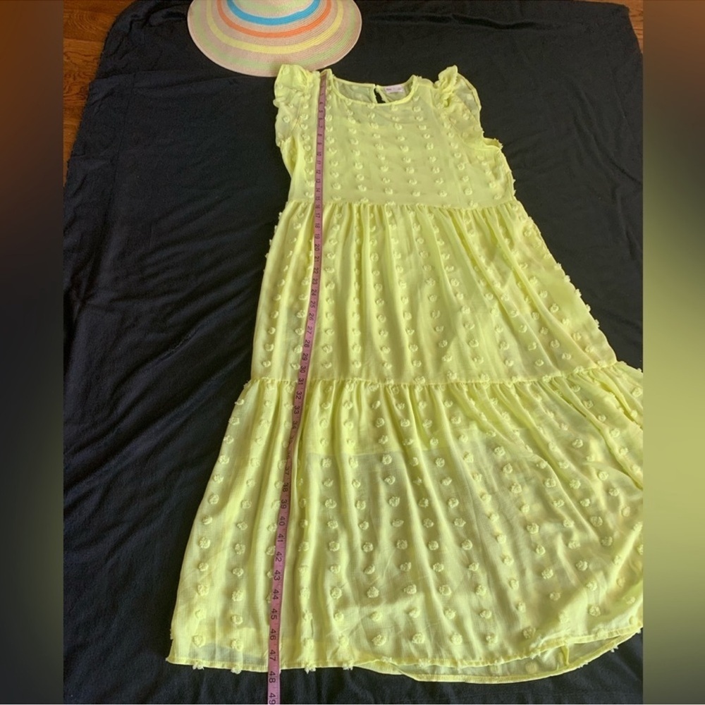 Swiss Dot Babydoll Dress Bright Neon size Large - Picture 9 of 10